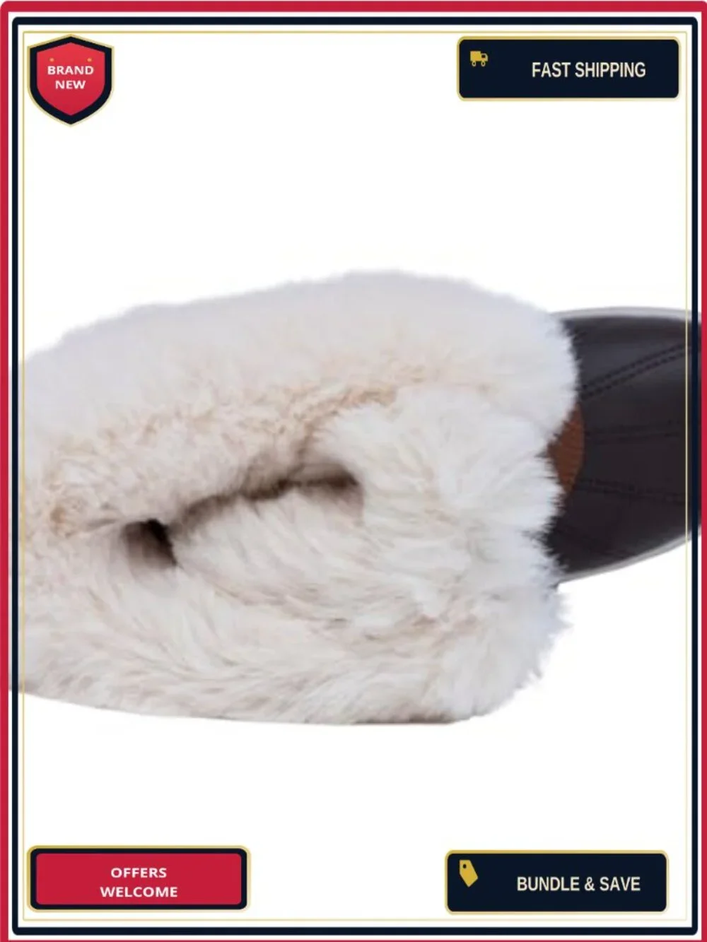 Women's Lace-Up Faux Fur Lined Water Resistant Winter Snow Boots with Bungee